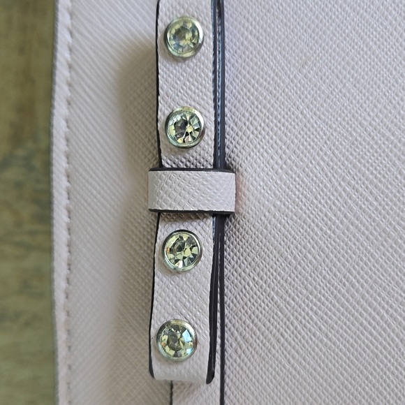 kate spade Ballet Pink Cross-grain Leather Wallet with Studded Bow - Picture 3 of 16